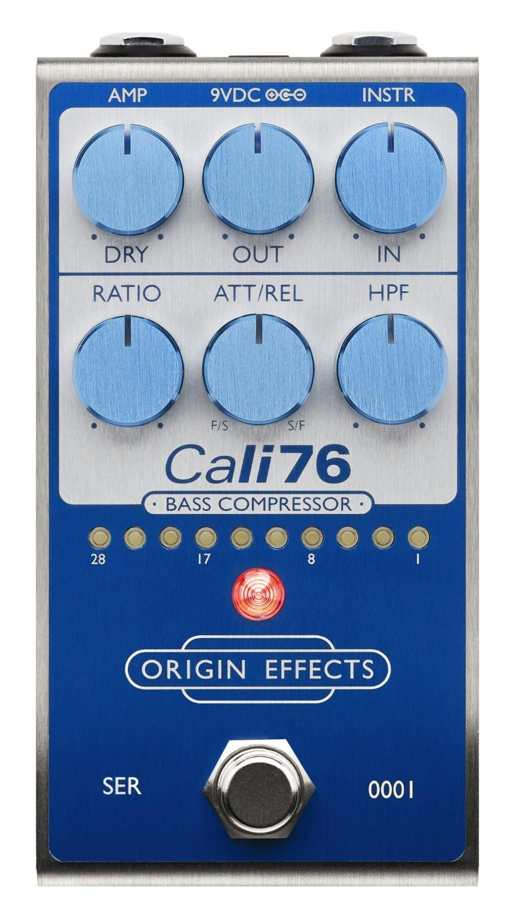 Origin Effects Cali76 Bass Compressor in Super Vintage Blue - 76-BASS-COMP-SVB-Origin-Effects-Cali76-BASS-Compressor-Blue-HERO.jpg