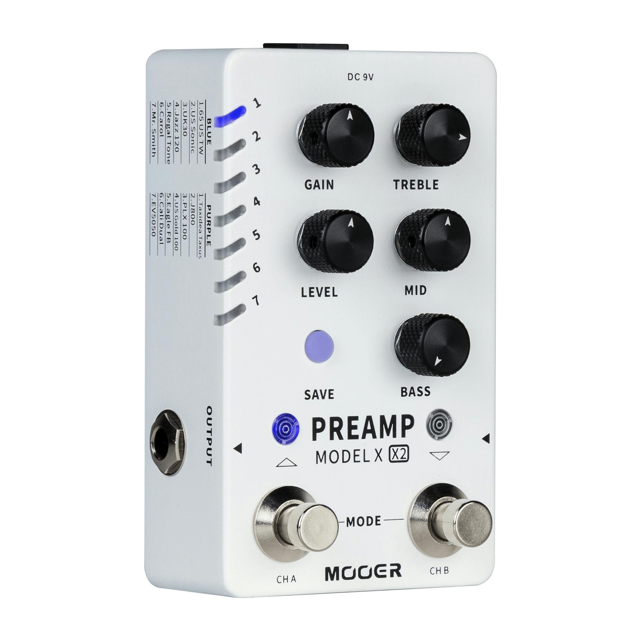 Mooer X2 Series Preamp Model X Pedal - Andertons Music Co.
