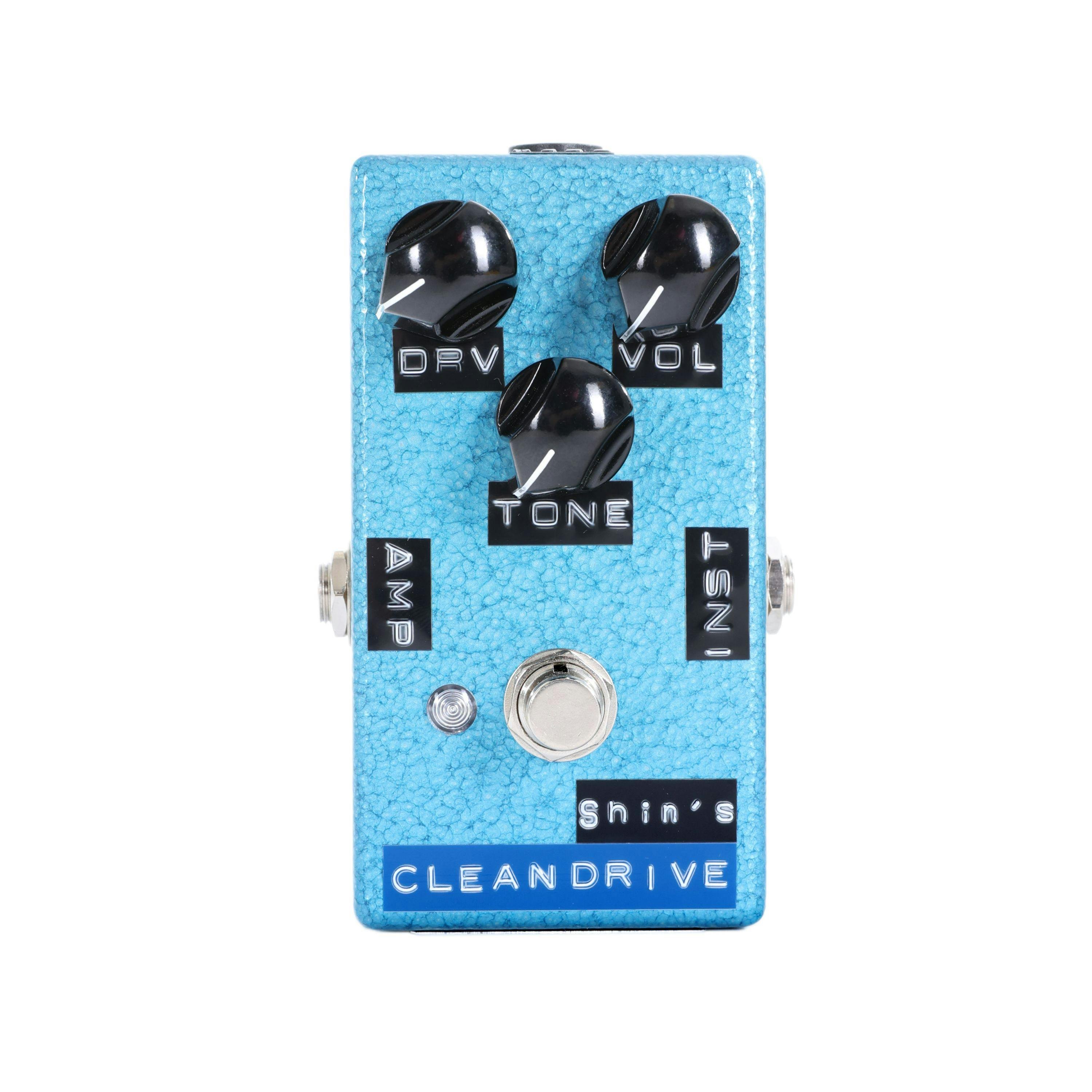 Shin's Music Clean Drive Pedal in Vintage Blue - 477271-Shins Music Clean Drive Pedal in Vintage Blue.jpg