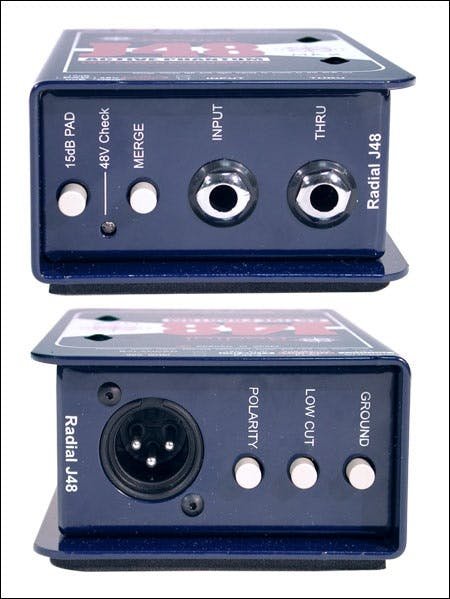 Radial J48 Phantom powered DI box - Andertons Music Co.