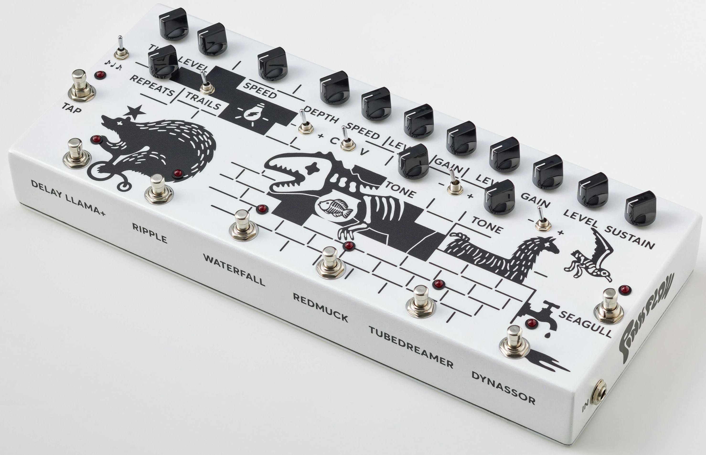 JAM PEDALS Pink Flow マルチエフェクター エフェクター Jam Pedals Pink Flow Multi FX Pedal - Andertons Music Co.