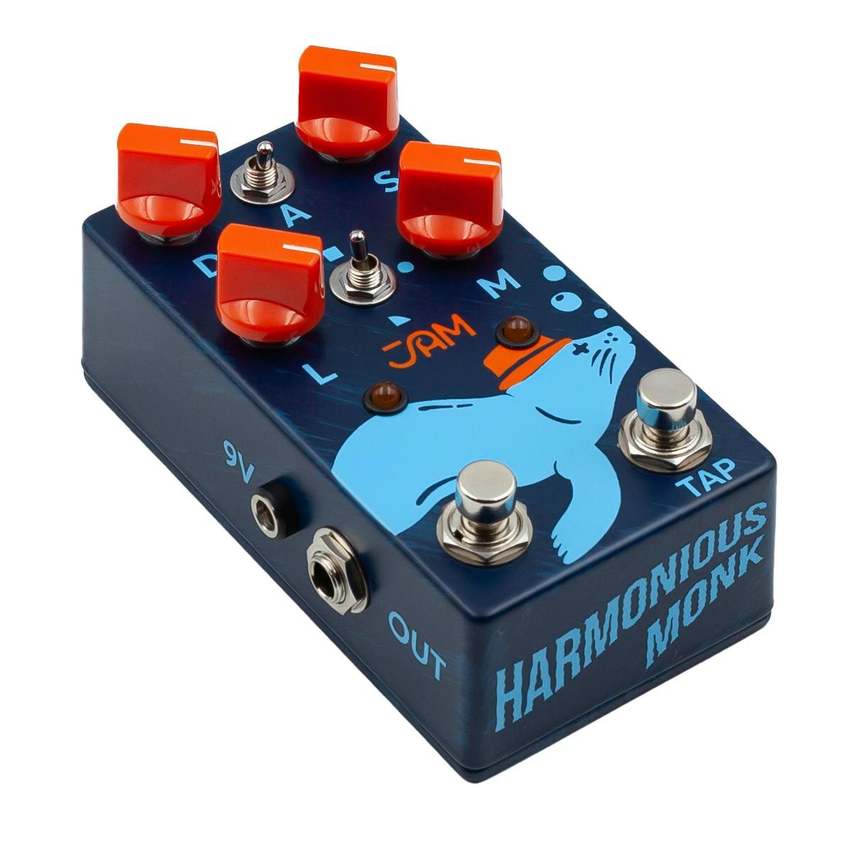 JAM Pedals Harmonious Monk Mk2 'That Pedal Show' Signature Harmonic Tremolo Pedal - JAM-HARMMONK-MK2-Jam-Pedals-Harmonious-Monk-MkII-Left-Angle.jpg