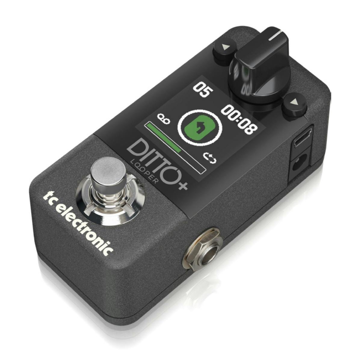 TC Electronic Ditto+ Looper Pedal - 395960-TC-Electronic-Ditto-Plus-Looper-Pedal-Right-Angle.jpg