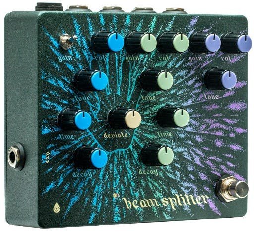 Old Blood Noise Endeavors Beam Splitter Automatic Triple Tracker Distortion Pedal - OBN-BEAMSP-Old-Blood-Noise-Endeavors-Beam-Splitter-Automatic-Triple-Tracker-Distortion-Pedal-Left.jpg