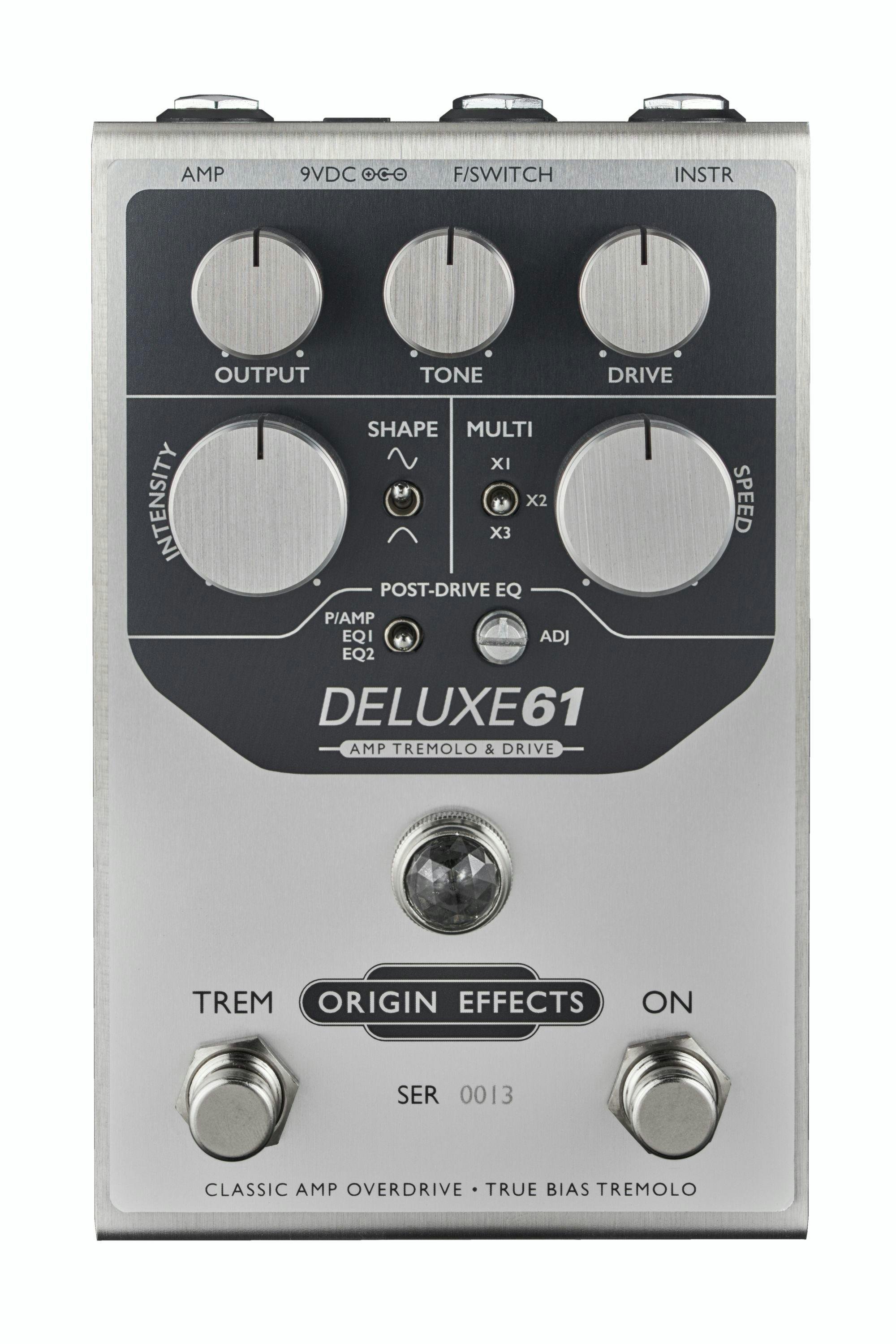 Origin Effects Deluxe 61 Amp Tremolo & Drive Pedal - 466677-DELUXE61 Front view (WHITE) (LARGE).jpg