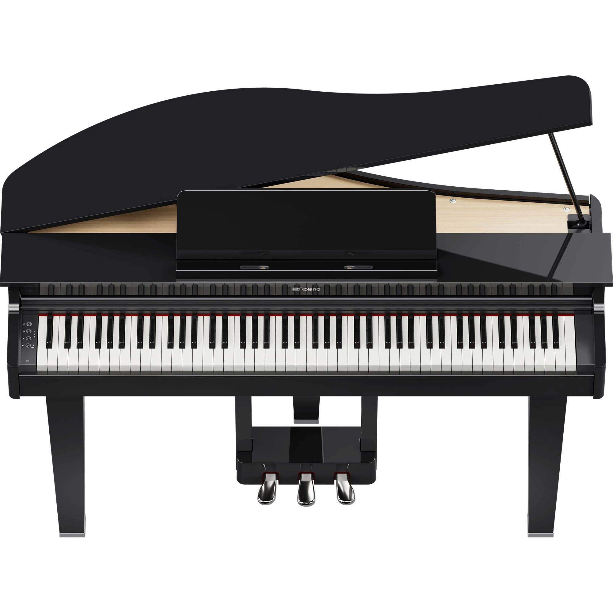 Roland GP-3 Compact Grand Piano in Polished Ebony - GP-3-PE-GP-3_OVERHEAD.jpg