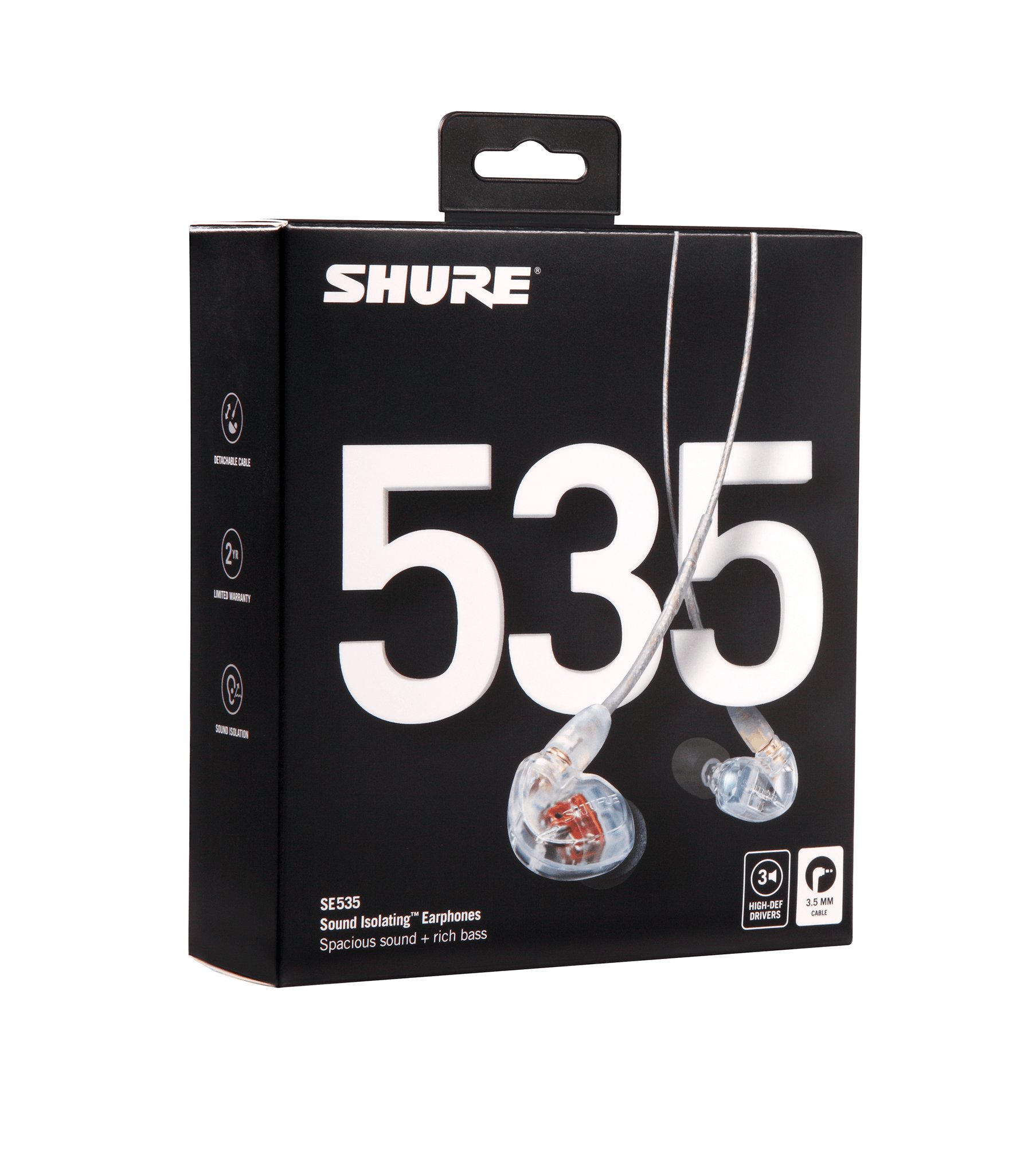 Shure SE535 Sound Isolating Earphones in Clear - Andertons Music Co.