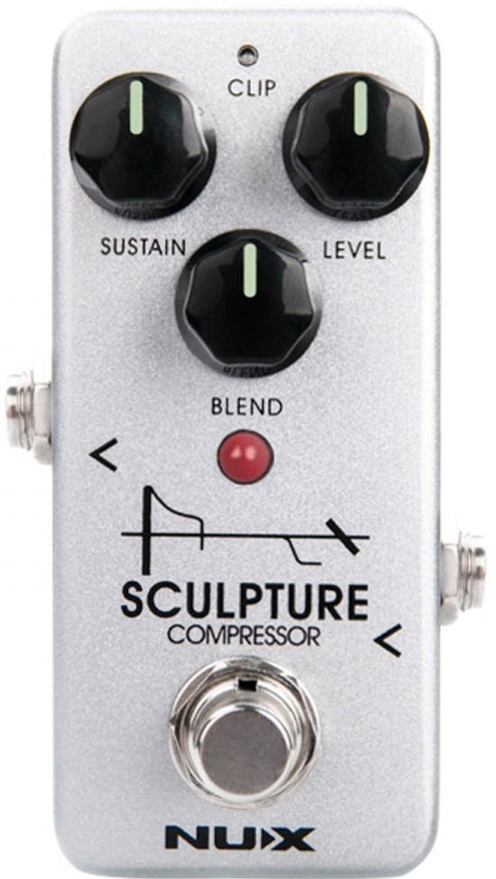 NUX NCP-2 Sculpture Compressor Pedal - NCP-2-Nux-NCP-2-Sculpture-Compressor-Pedal-in-Silver-Front.jpg