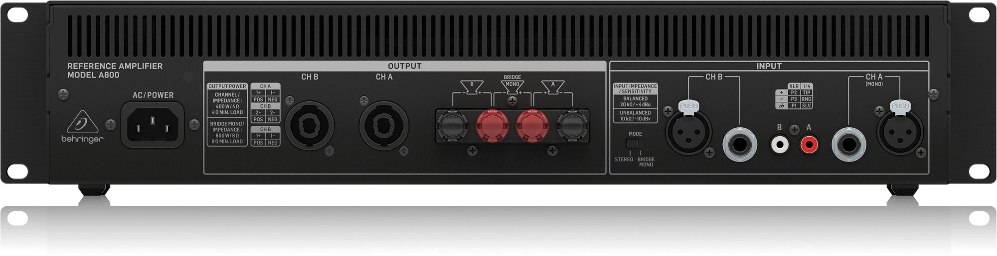 Behringer A800 800-Watt Reference-Class Power Amplifier