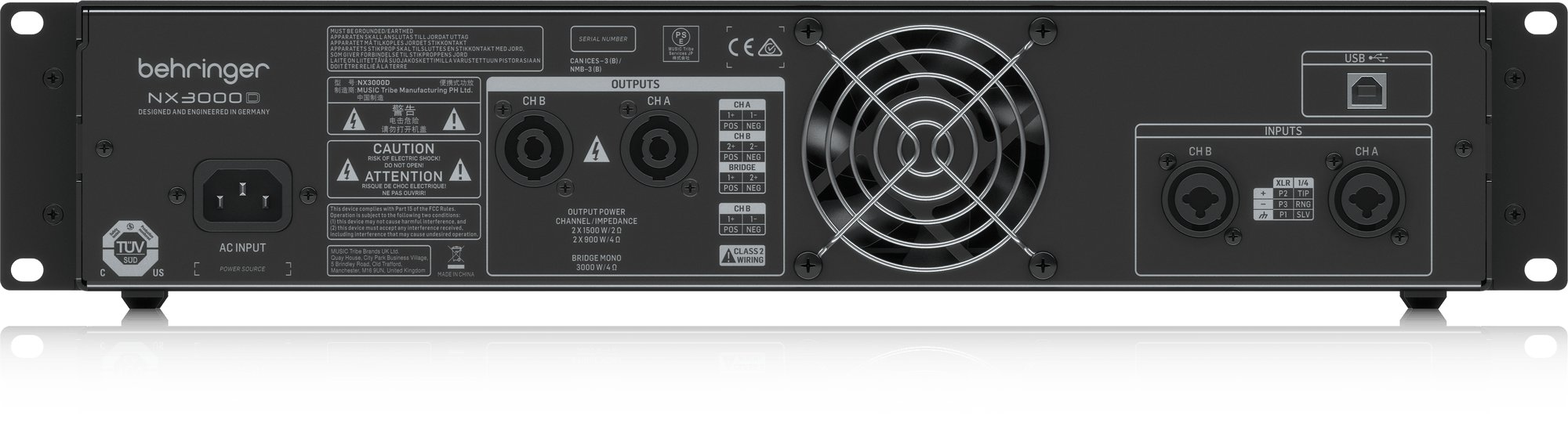 Behringer NX3000D パワーアンプ Behringer NX3000D 3000-Watt Class-D Power Amplifier With DSP