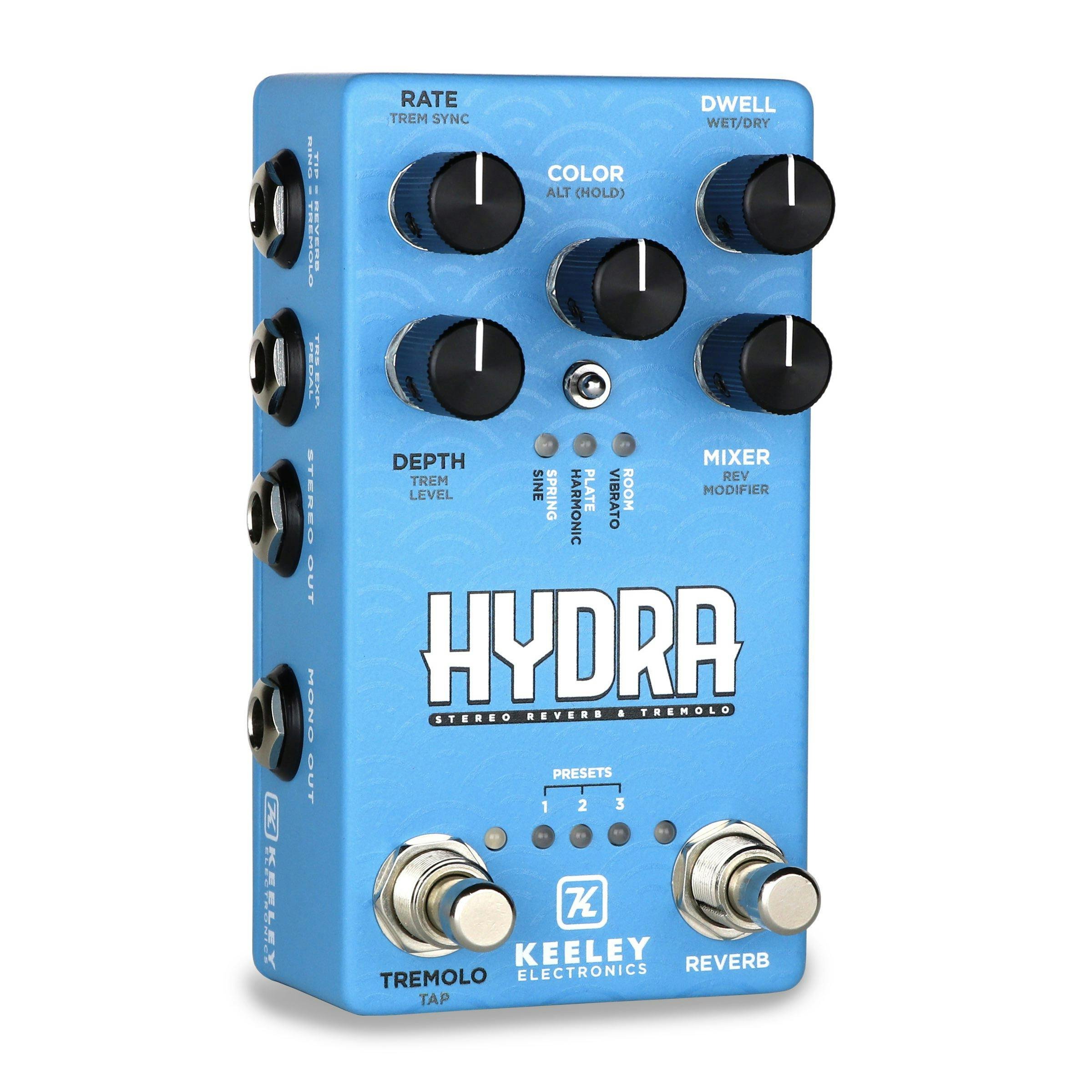 ギター KEELEY HYDRA Keeley Electronics Hydra Stereo Reverb & Tremolo Pedal - Andertons