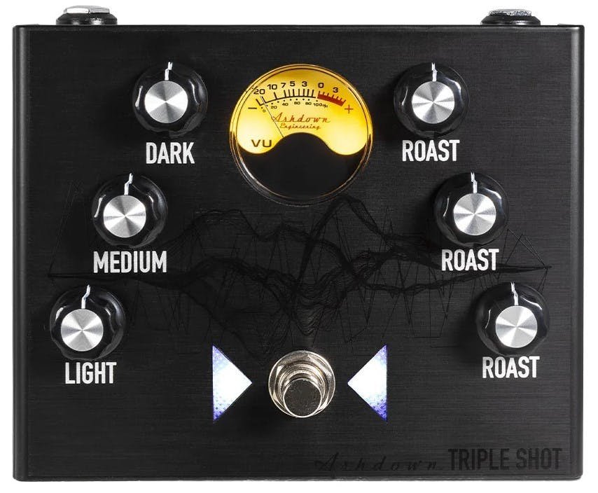 Ashdown Triple Shot Three band 3 in 1 Distortion Pedal - ASHDOWN-3SVU-Ashdown-Triple-Shot-Three-band-3-in-1-Distortion-Pedal-Front.jpg