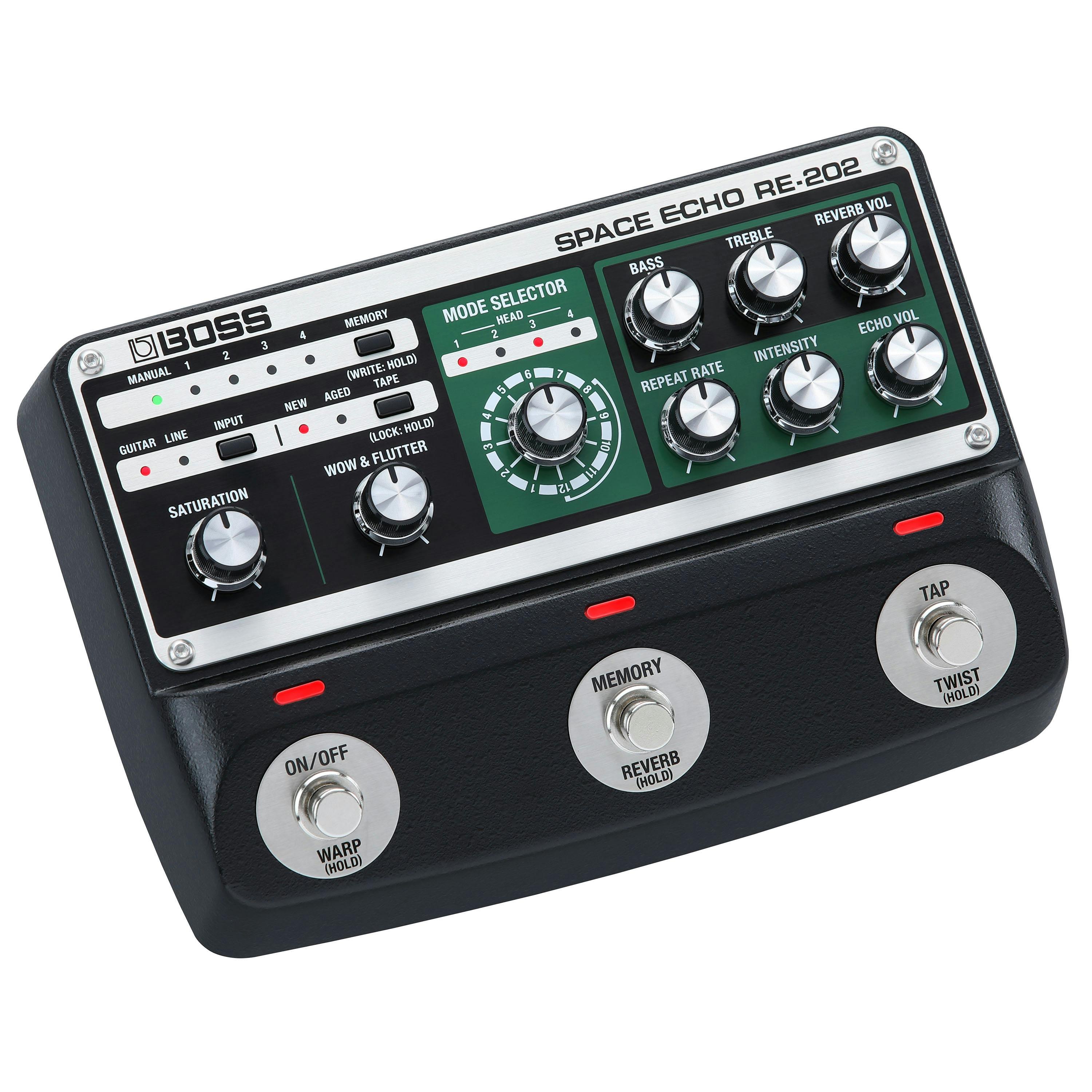Boss RE-202 Space Echo Delay Pedal - 499794-Boss-RE-202-Angle.jpg