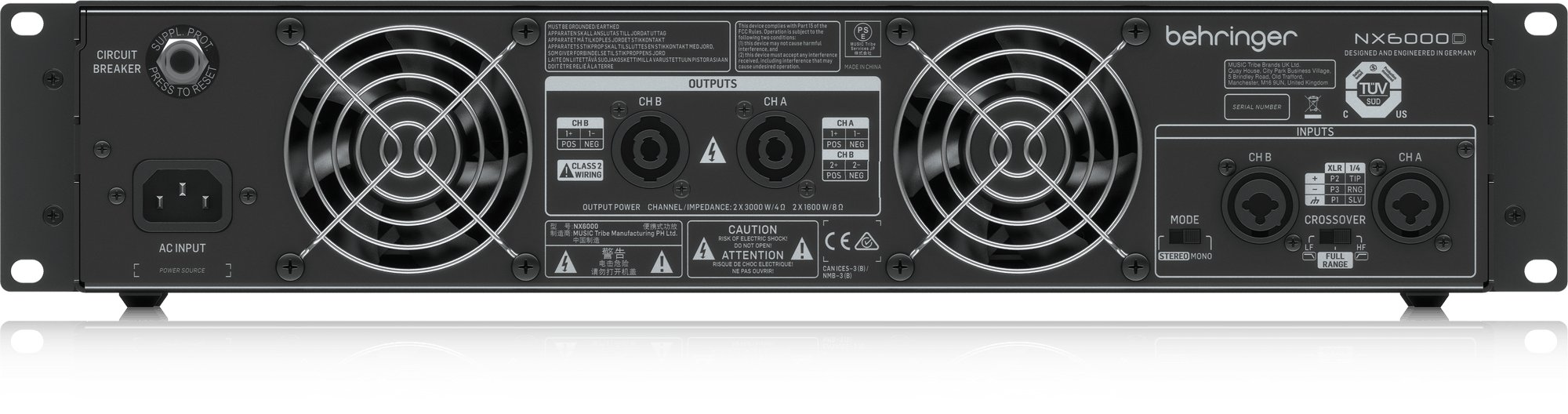 Behringer NX6000 6000-Watt Class-D Power Amplifier - Andertons