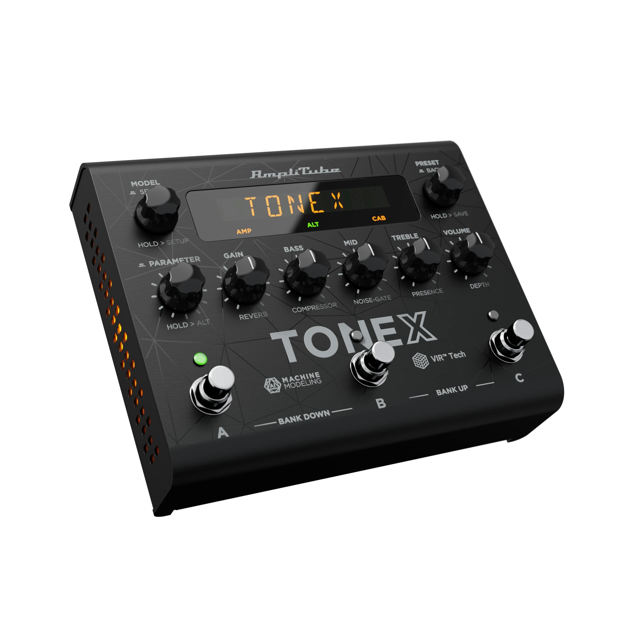 IK Multimedia AmpliTube TONEX Amp Machine Modelling Pedal - TONEX-PEDAL-IK-Multimedia-AmpliTube-TONEX-Pedal-Left-Angle.jpg
