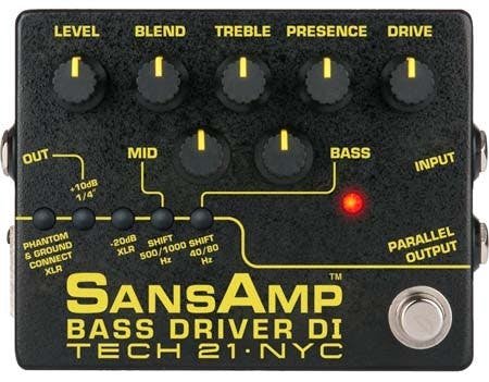 Tech 21 SansAmp Bass Driver V2 DI Preamp Pedal