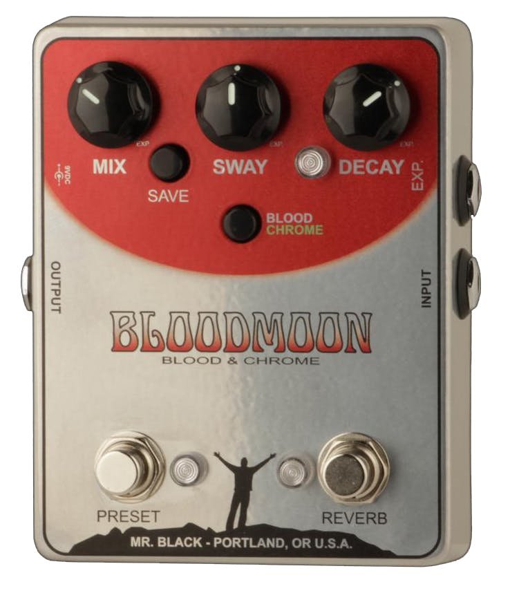 Mr. Black BloodMoon Blood and Chrome Dual Modulated Reverb Pedal