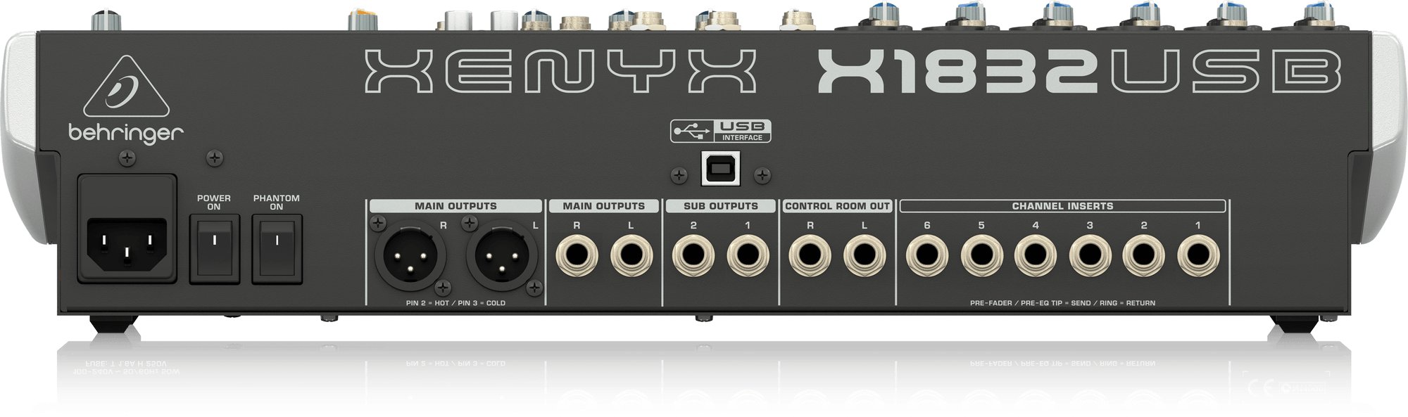 Behringer X1832USB Analog mixer with Effects - 436407-X1832USB_P0A0K_Rear_XL.jpg