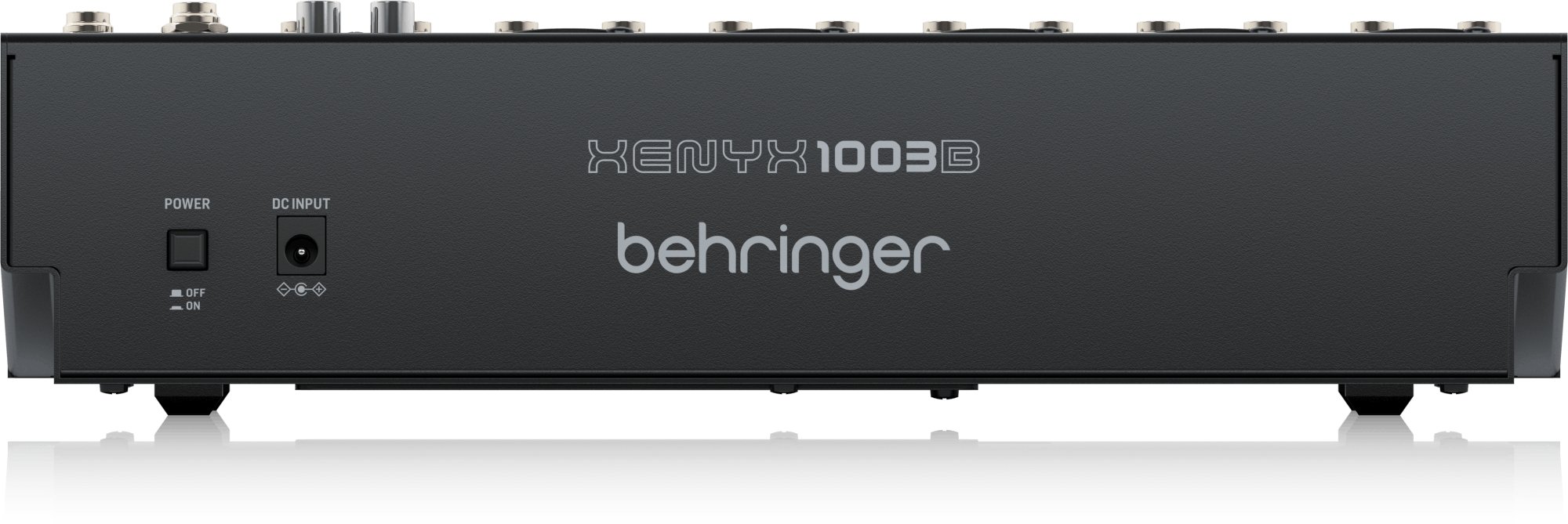 Behringer XENYX 1003B - 10-Input Mixer with 5 Mic Preamps & Optional Battery Operation - 0601-AHR86-UK1-Behringer_XYNEX_100-3B_Battery_Mixer_Rear.jpg