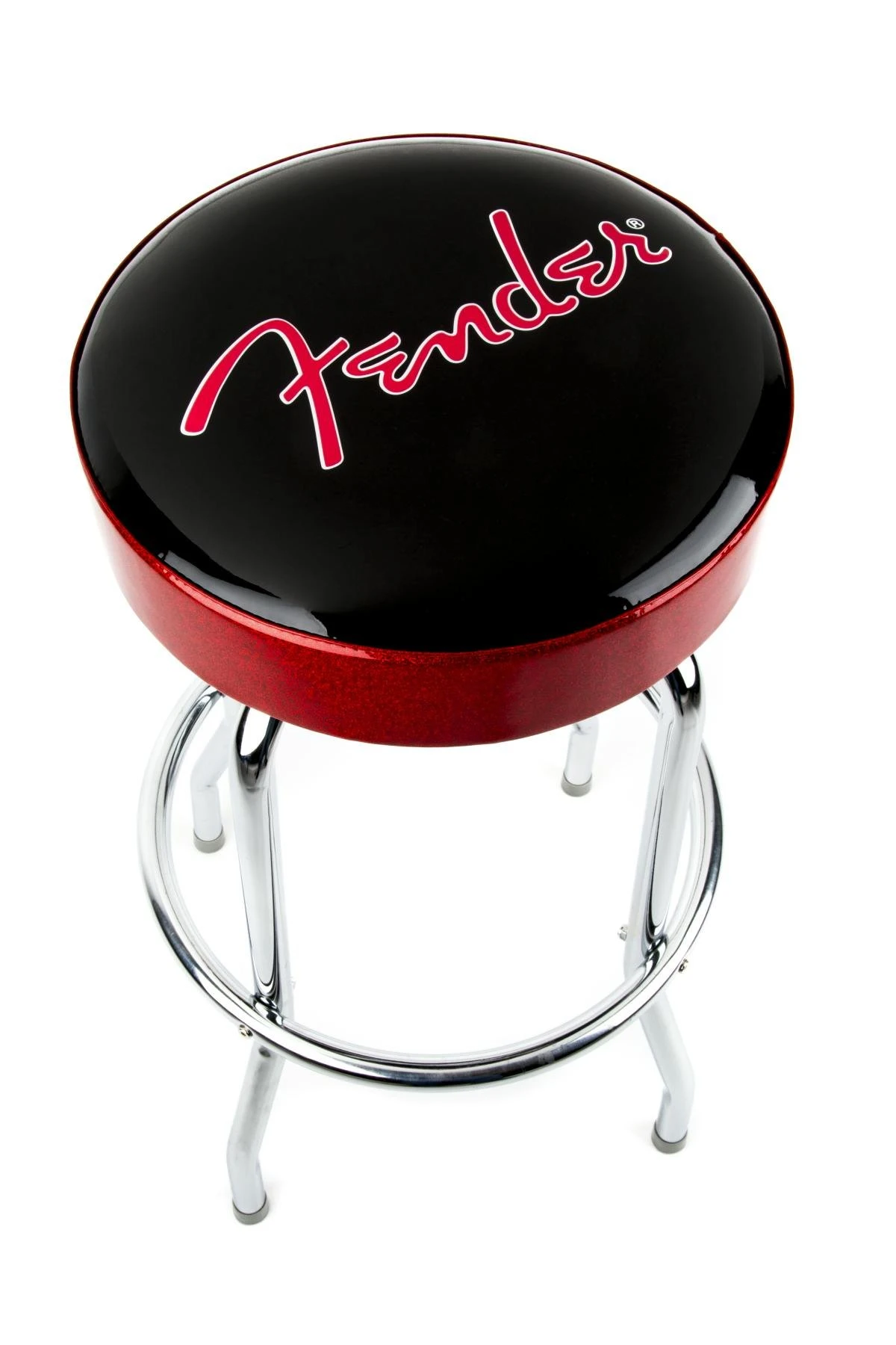 Fender Red Sparkle Logo 30" Barstool in Black Red Sparkle Chrome - 9192022003-2.jpg