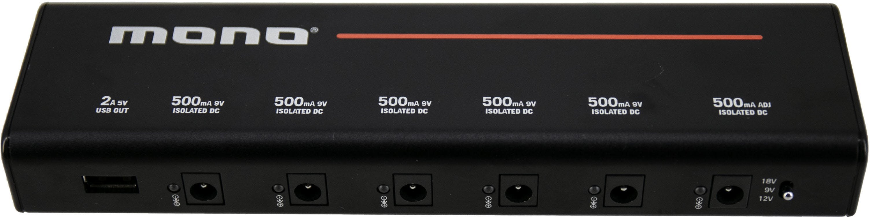 Mono Medium Pedalboard Power Supply with Isolated Outputs & Mounting Kit - PSU-PFX-PS-M-BLK-Mono-PFX-Power-Supply-Medium-in-Black-2.jpg