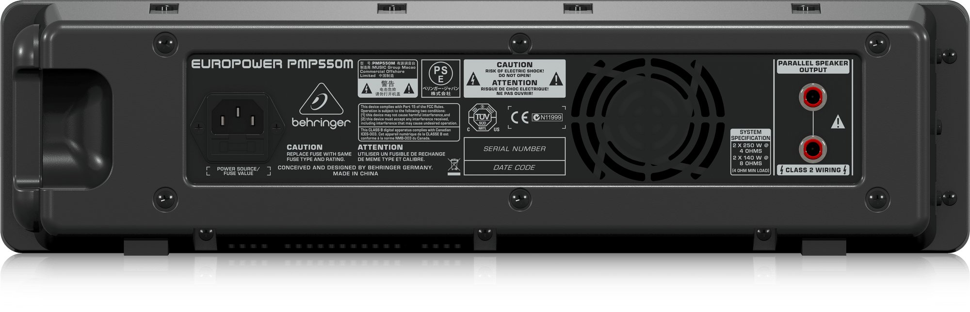 ベリンガー　EUROPOWER PMP550M Behringer PMP550M 500-Watt 5 Channel Powered Mixer - Andertons