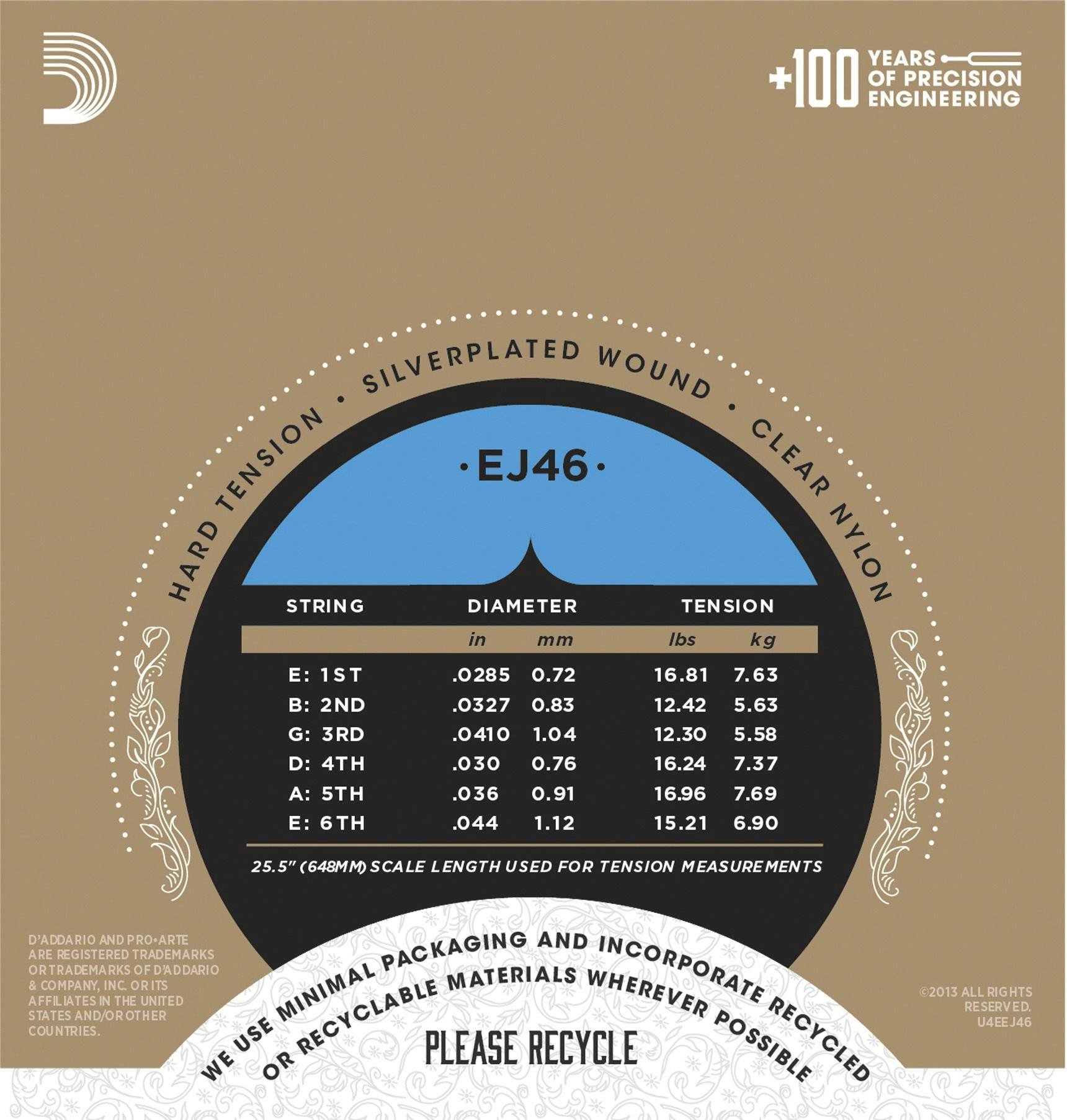 D'addario Pro-Arte Laser Selected Hard Tension Classical Nylon Strings - 57100-tmp7E2.jpg