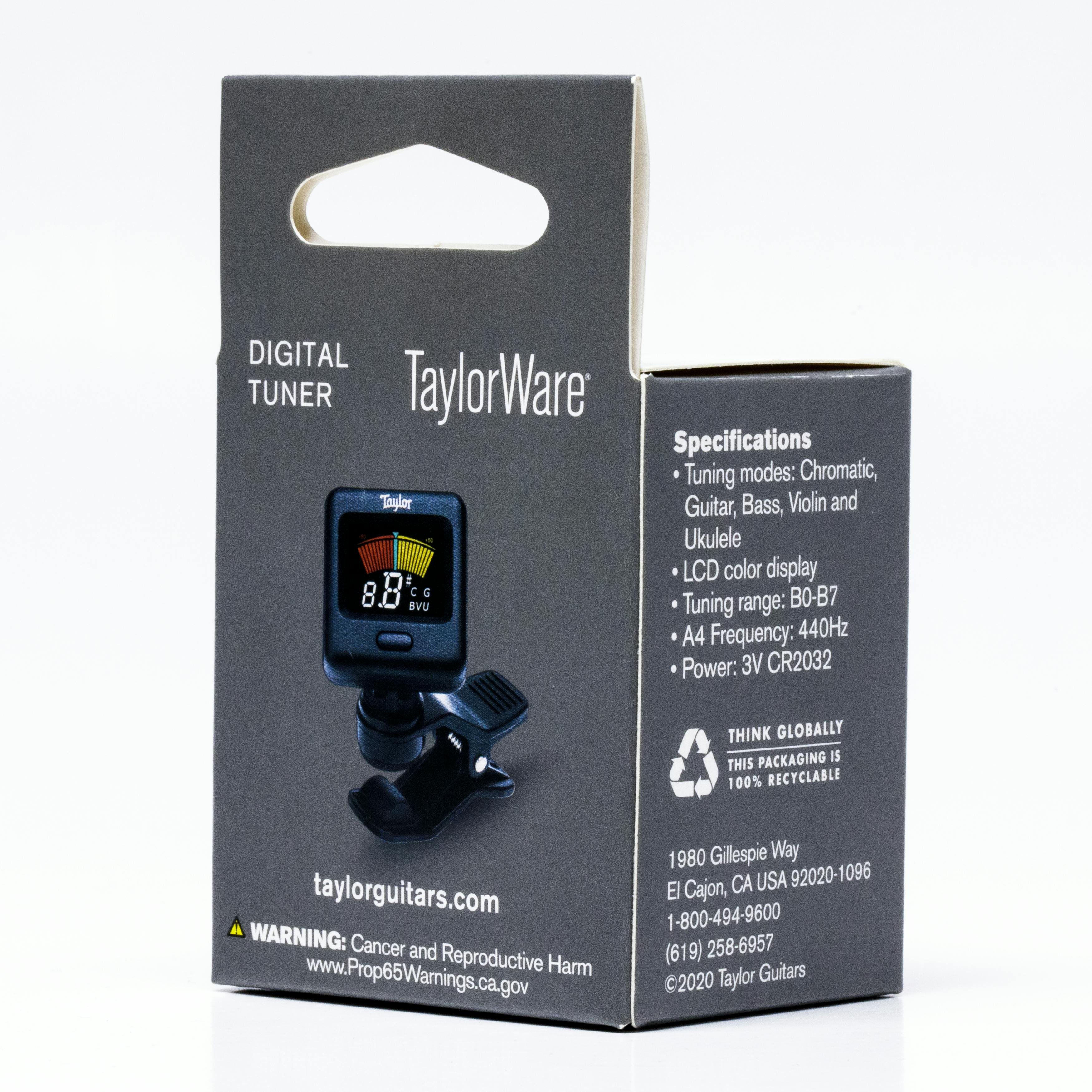Taylor Digital Clip-On Guitar Tuner - K0502001000001-Taylor-Digital-Clip-On-Tuner-Box-Angle-Back.jpg