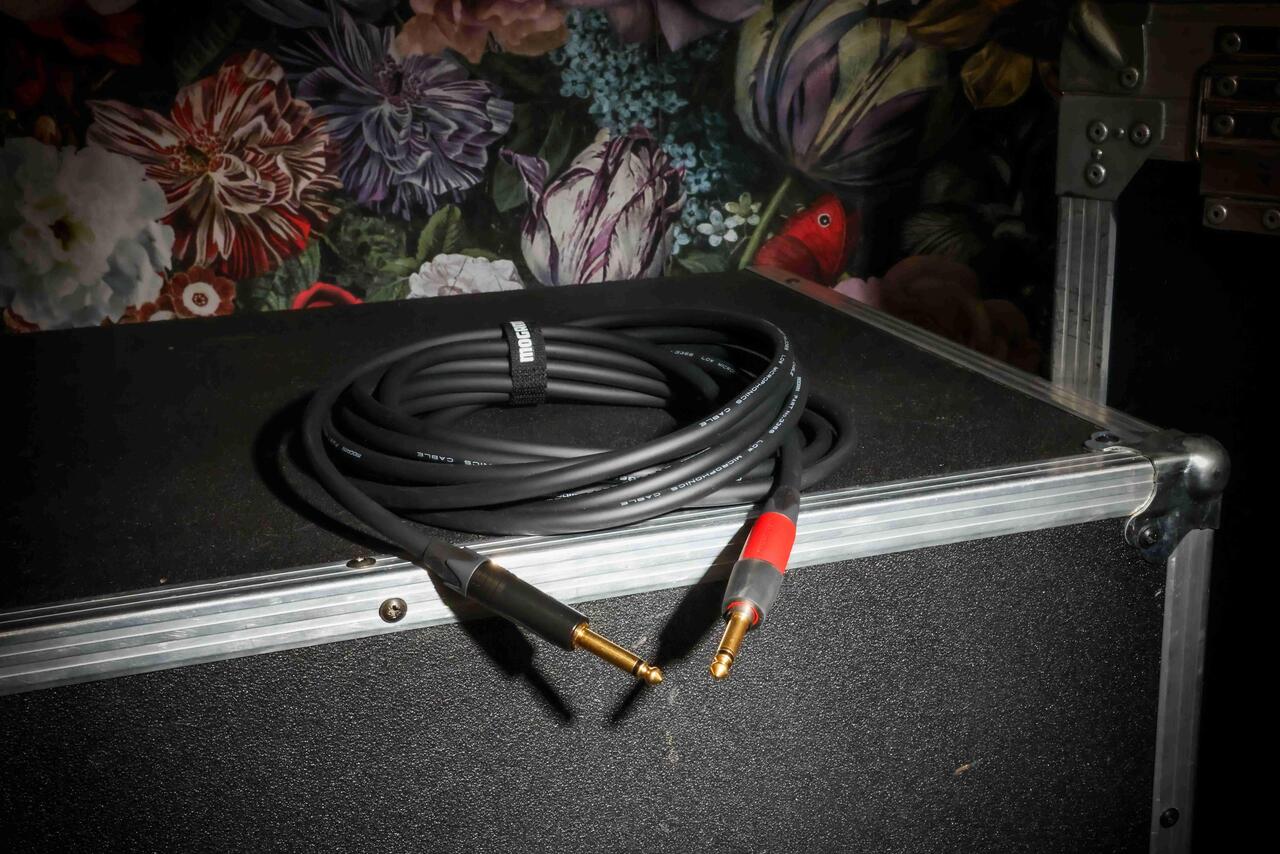 Mogami 3368 Ultimate Guitar 6m Lead Terminated with Black and Gold 1/4″ Jack and Straight Neutrik silentPLUG - J2S-33680-J2-6  (3).jpg