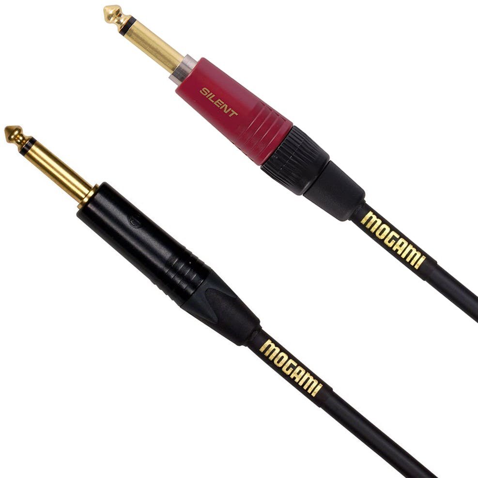 Mogami 3368 Ultimate Guitar 6m Lead Terminated with Black and Gold 1/4″ Jack and Straight Neutrik silentPLUG - 392850-Ultimate_S__74904.1423578351.1280.1280.jpg