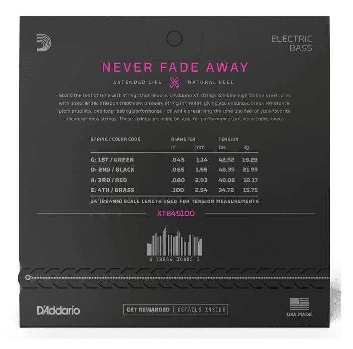 D'Addario XT Nickel Plated Steel Regular Light 45-100 Bass Strings - 351267-daddario-xt-extended-life-nickel-bass-guitar-strings-45-100-p14340-29693_image.jpg