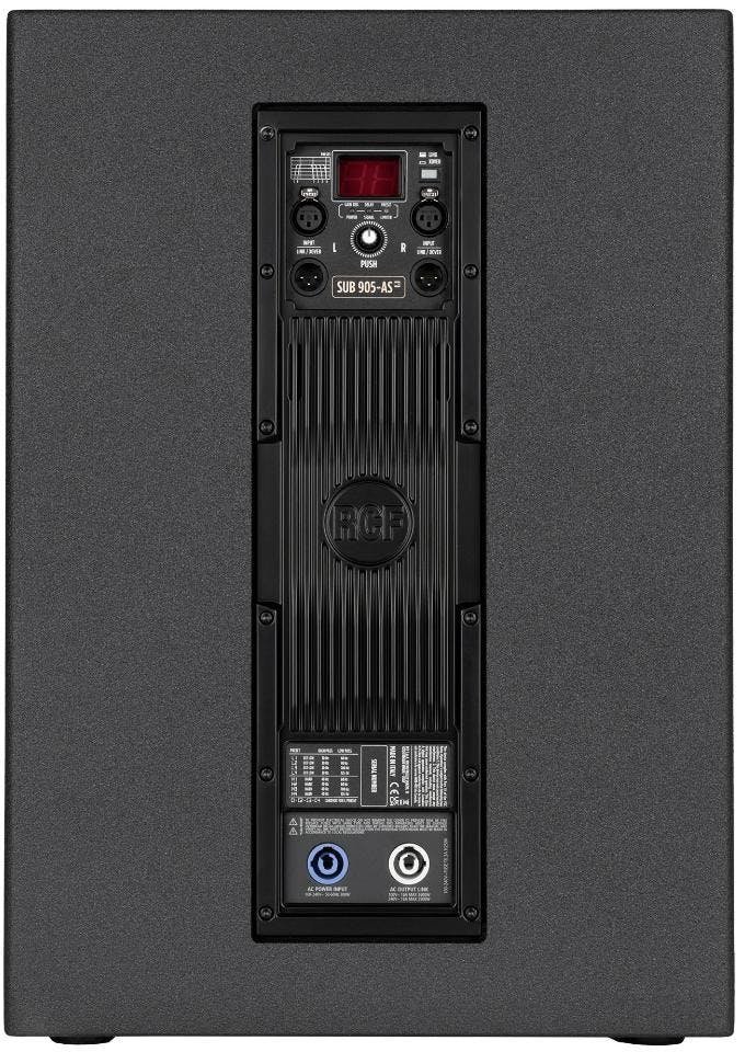 RCF SUB 905-AS MK3 15" Bass Reflex Active Subwoofer, 1100Wrms, 2200Wpeak - 13000846-RCF_SUB_905-AS_MK3_15_Active_Subwoofer_Rear.jpg