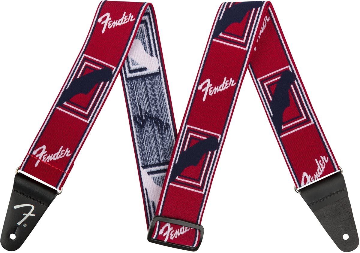 Fender WeighLess 2 inch Mono Strap, Red/White/Blue - 375673-1579533295309.jpg