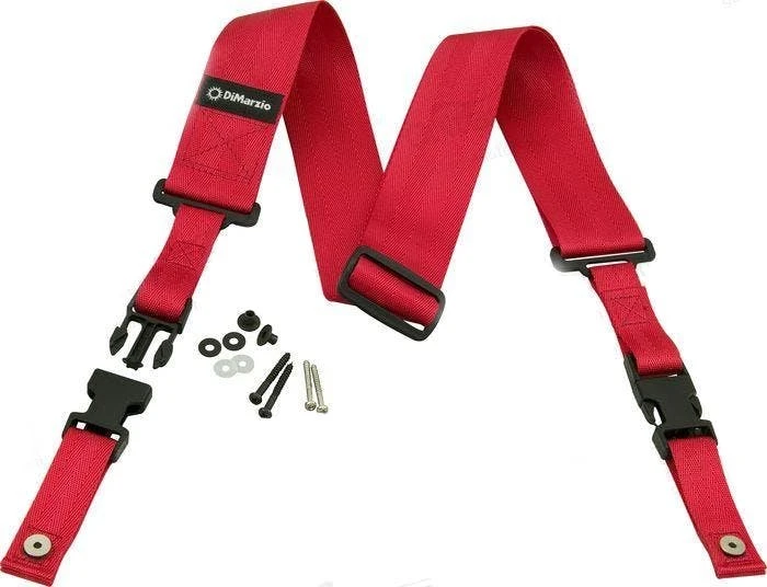 Dimarzio ClipLock 2" Nylon Strap in Red - 84522-Red.jpg