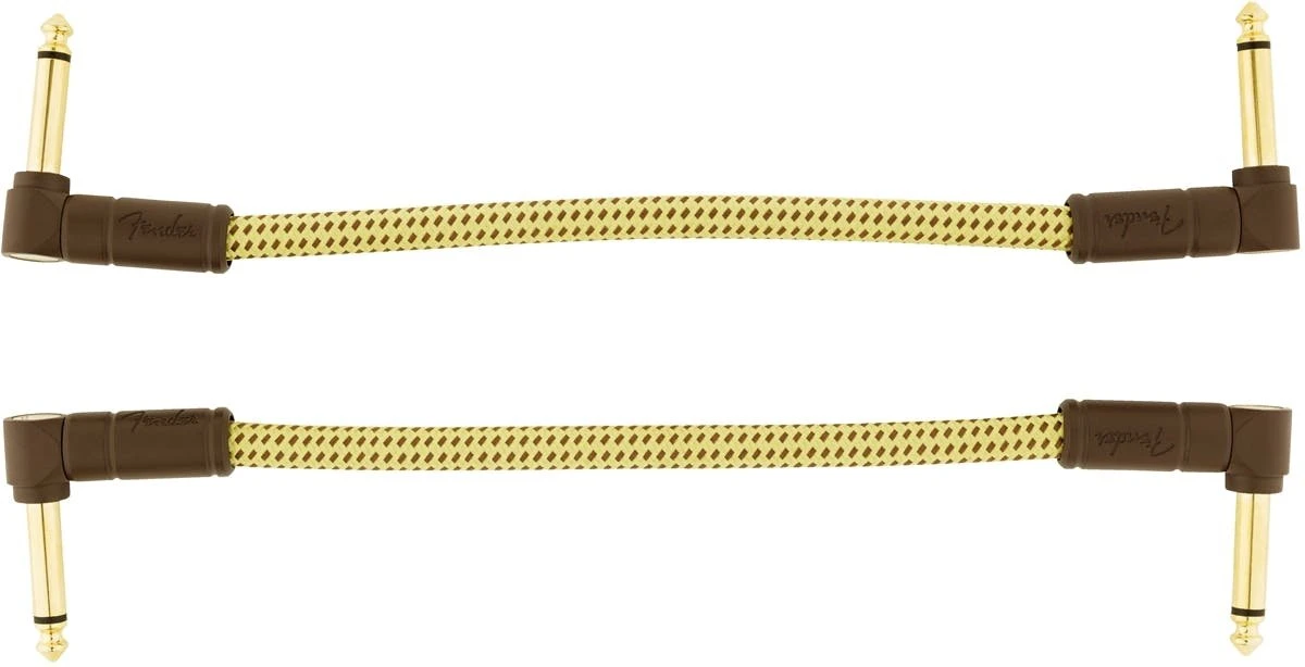 Fender Deluxe Series Instrument Cables (2-Pack) Angle/Angle 6' in Tweed - 319906-1548777153940.jpg