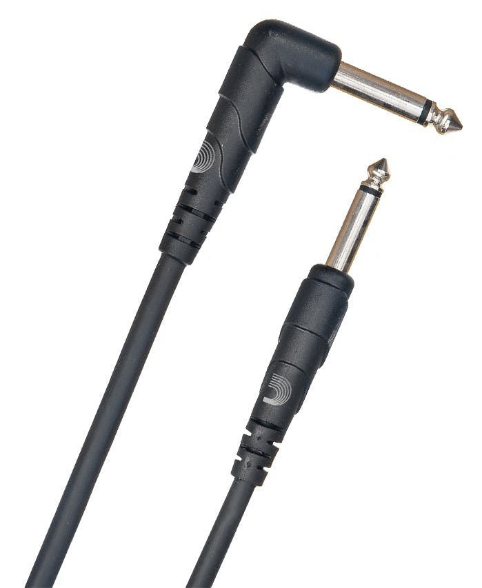 D'Addario Classic Series Instrument Cable Right Angle Plug 10ft - PW-CGTRA-10-daddario-right-angle-cable.jpg