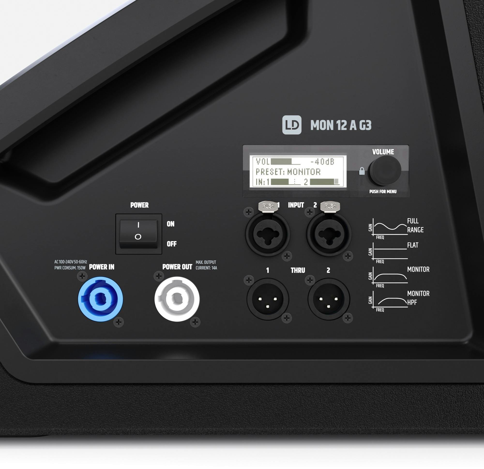 LD Systems MON 12 A G3 - 12" Active Stage Monitor - LDMON12AG3-LDMON12AG3_Side_Close.jpg