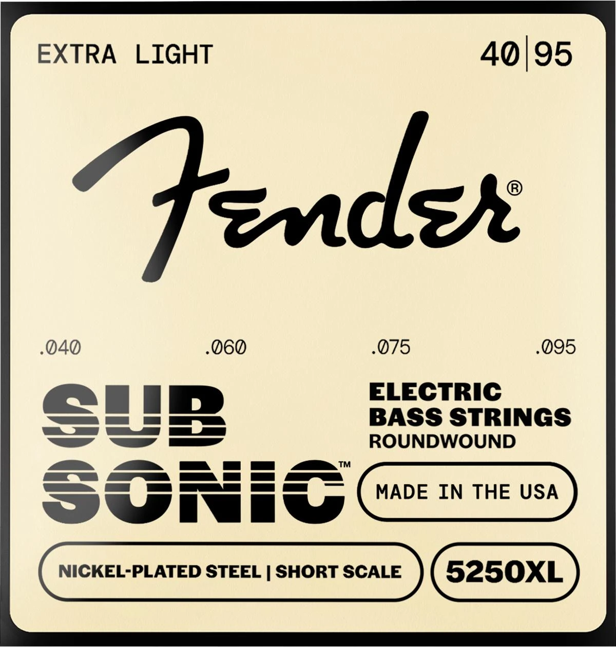 Fender SubSonic 5250 Short Scale Nickel-Plated Steel Bass Strings 40-95 - 0735250402-1.jpg