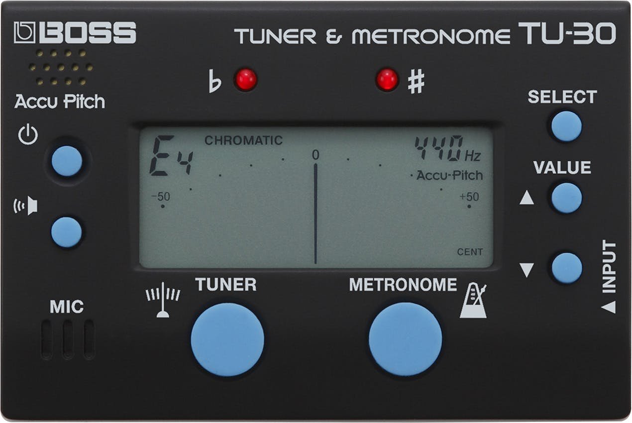 BOSS TU30 Tuner & Metronome - 107460-TU-30_F_tuner.jpg