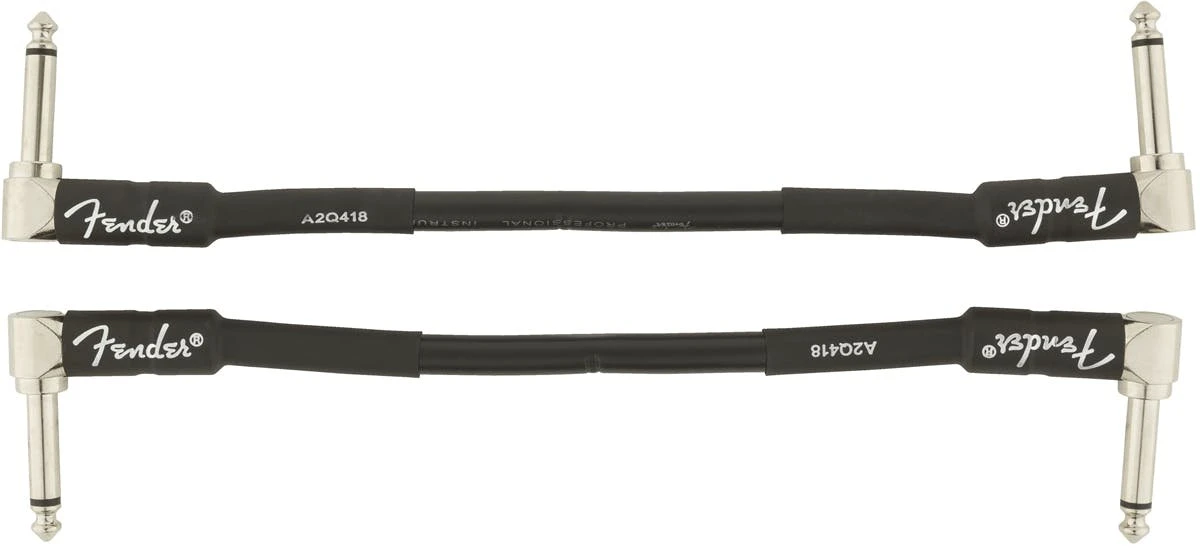 Fender Professional Series Instrument Cable 2-Pack Angle/Angle 6" in Black - 320153-1548779795478.jpg