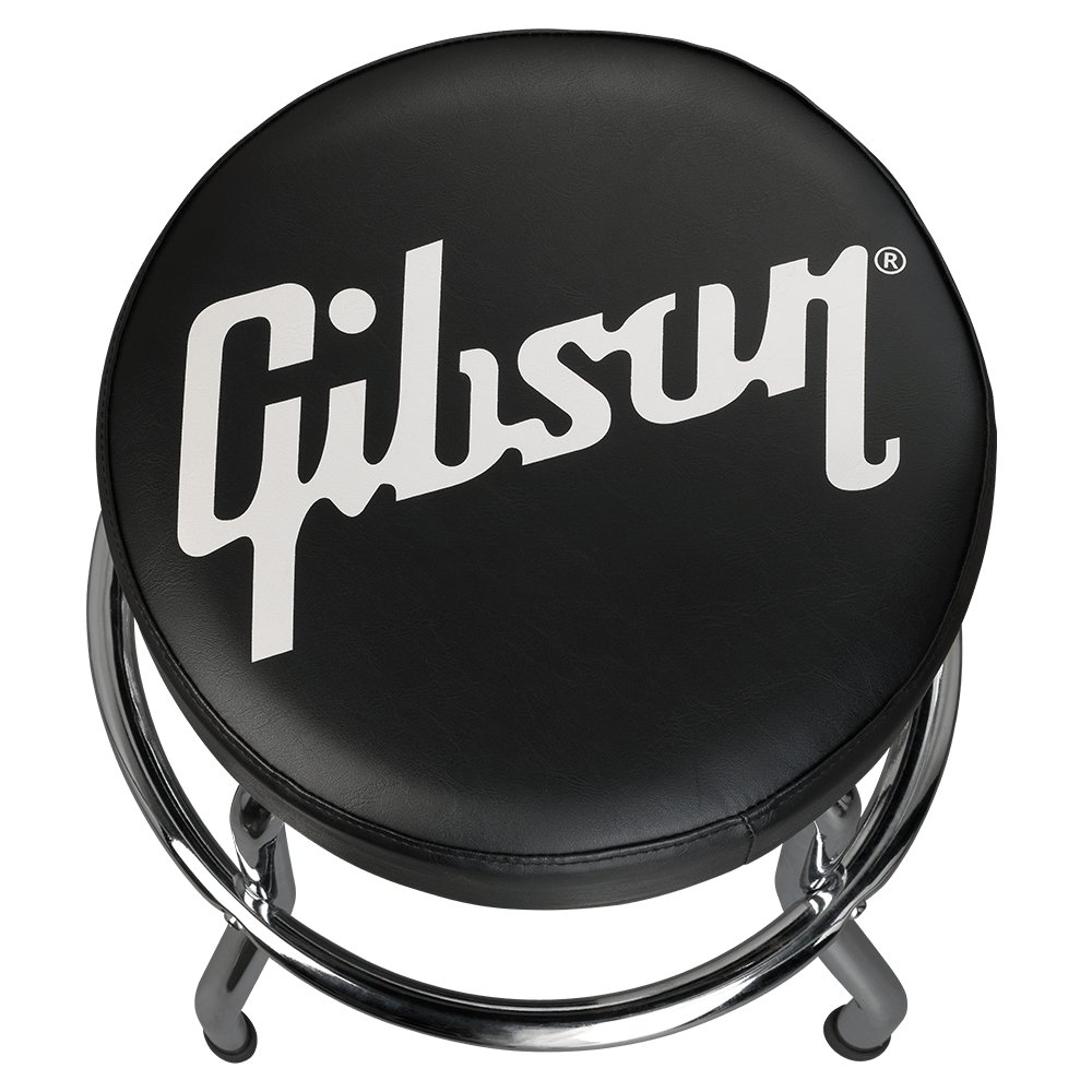 Gibson Premium Playing Stool in Black with White Logo - Andertons
