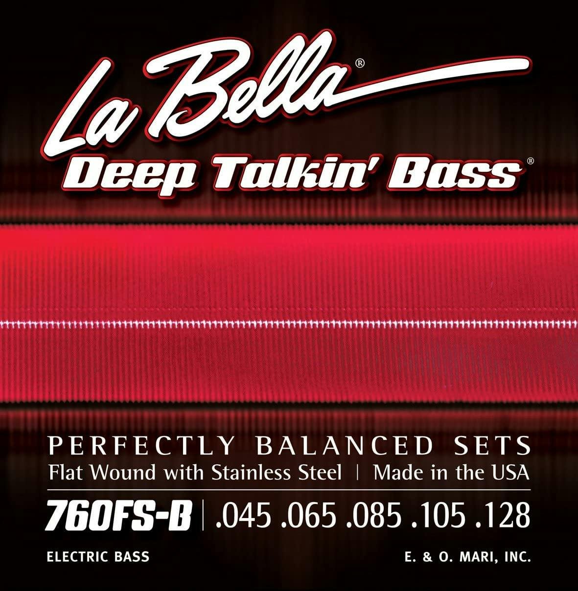 La Bella 760FS-B Deep Talkin' Bass Flat Wound 5-String Bass Strings -  45-128 - Andertons Music Co.