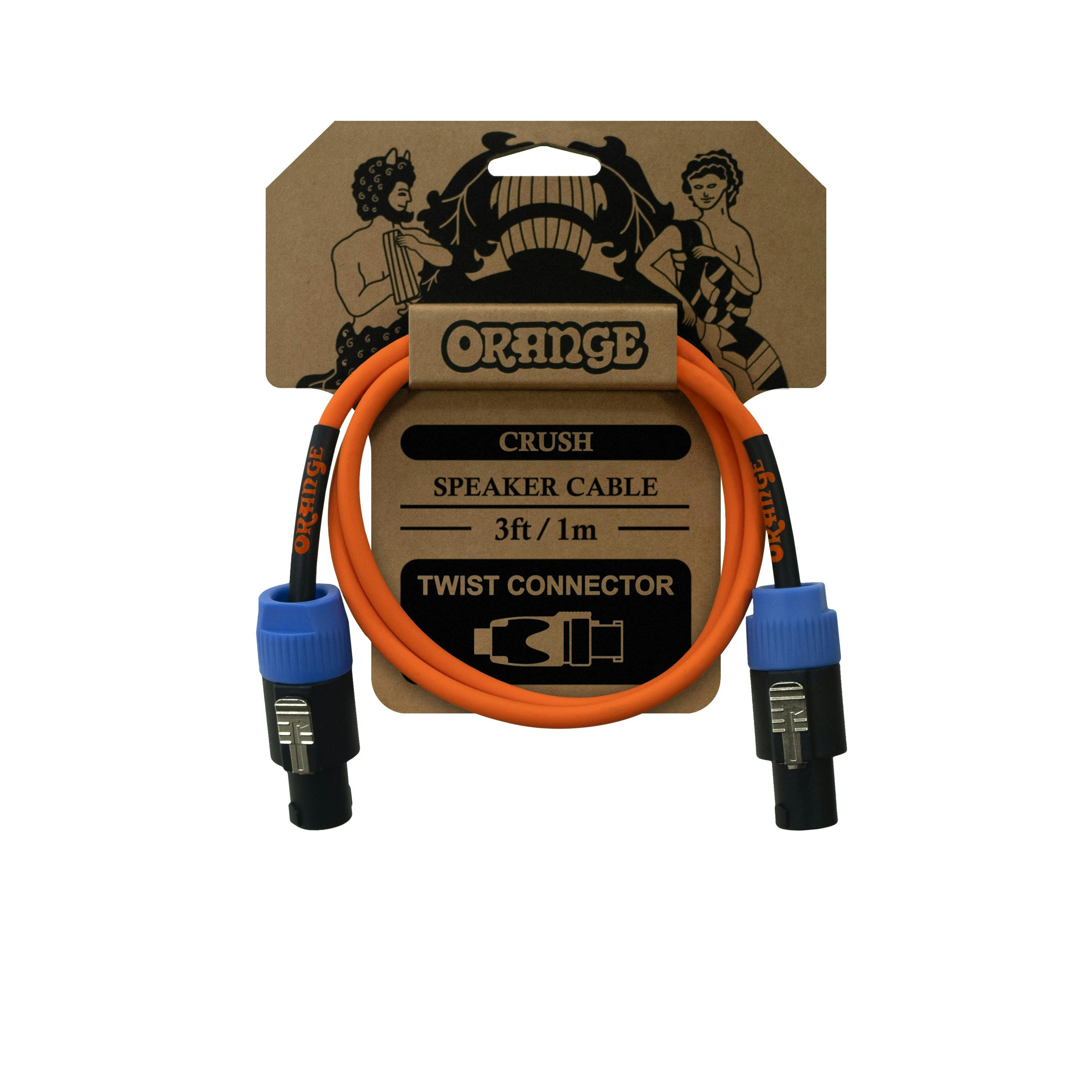Orange Crush 3ft Speaker Cable Twist Connector to Twist Connector - 342932-Crush Cables - 3ft Twist Connector.jpg