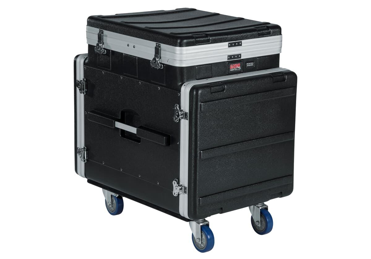 Gator 10U Combi Mixer Rack w/ 12U Pop Up Top - GRC-12X10 PU_FRONT_LT_02.jpg