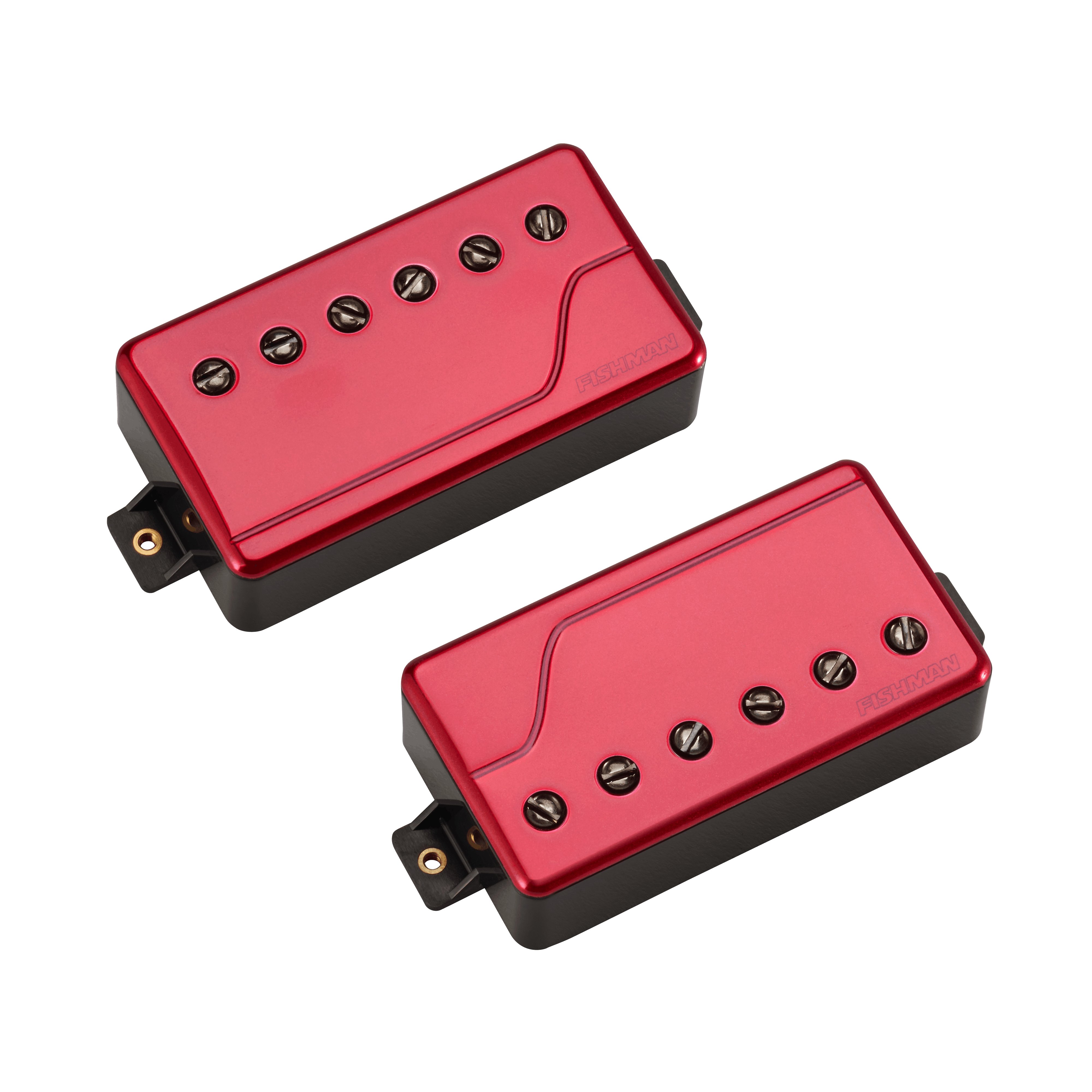 Fishman Fluence Richard Z 6 String Pickups in Red Pickup Set - PRF-HS6-RZ2-Richard-Z_Red_Angled_Pair.jpg