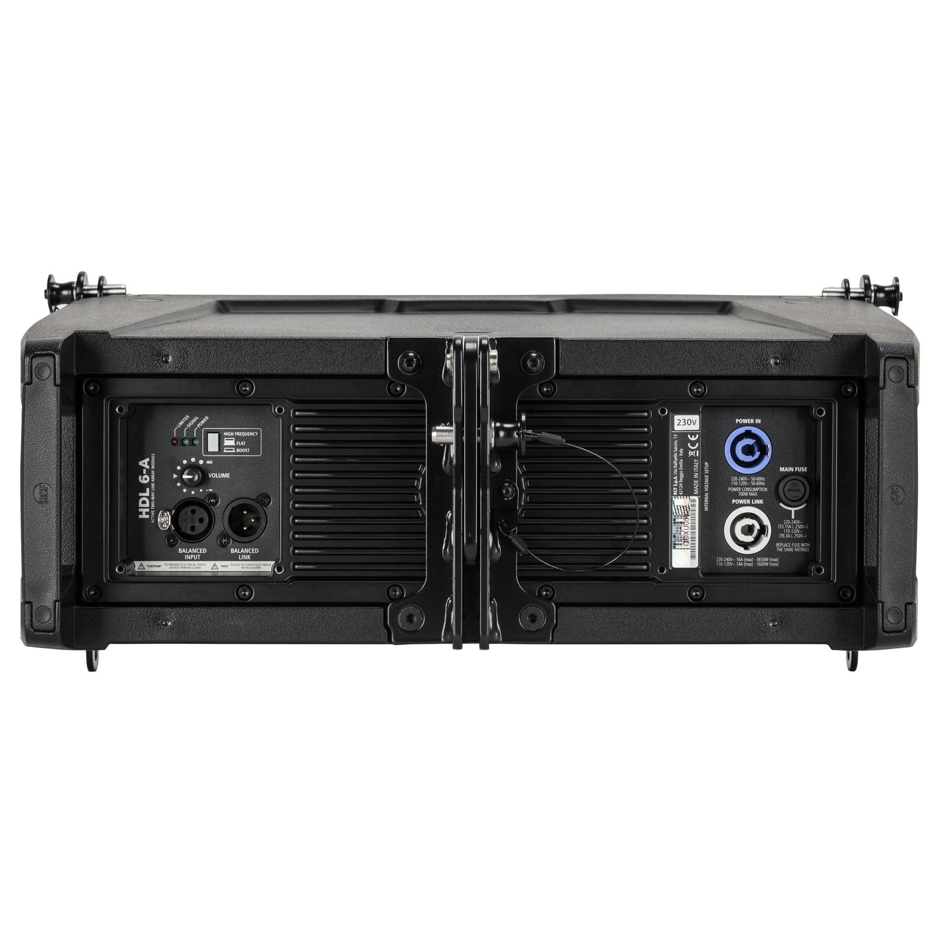 RCF HDL 6-A Active 2-way line array module 2x6,5" + 1", 700Wrms, 1400Wpeak - 13000496-RCF_HDL-6-A-back_gallery.jpg