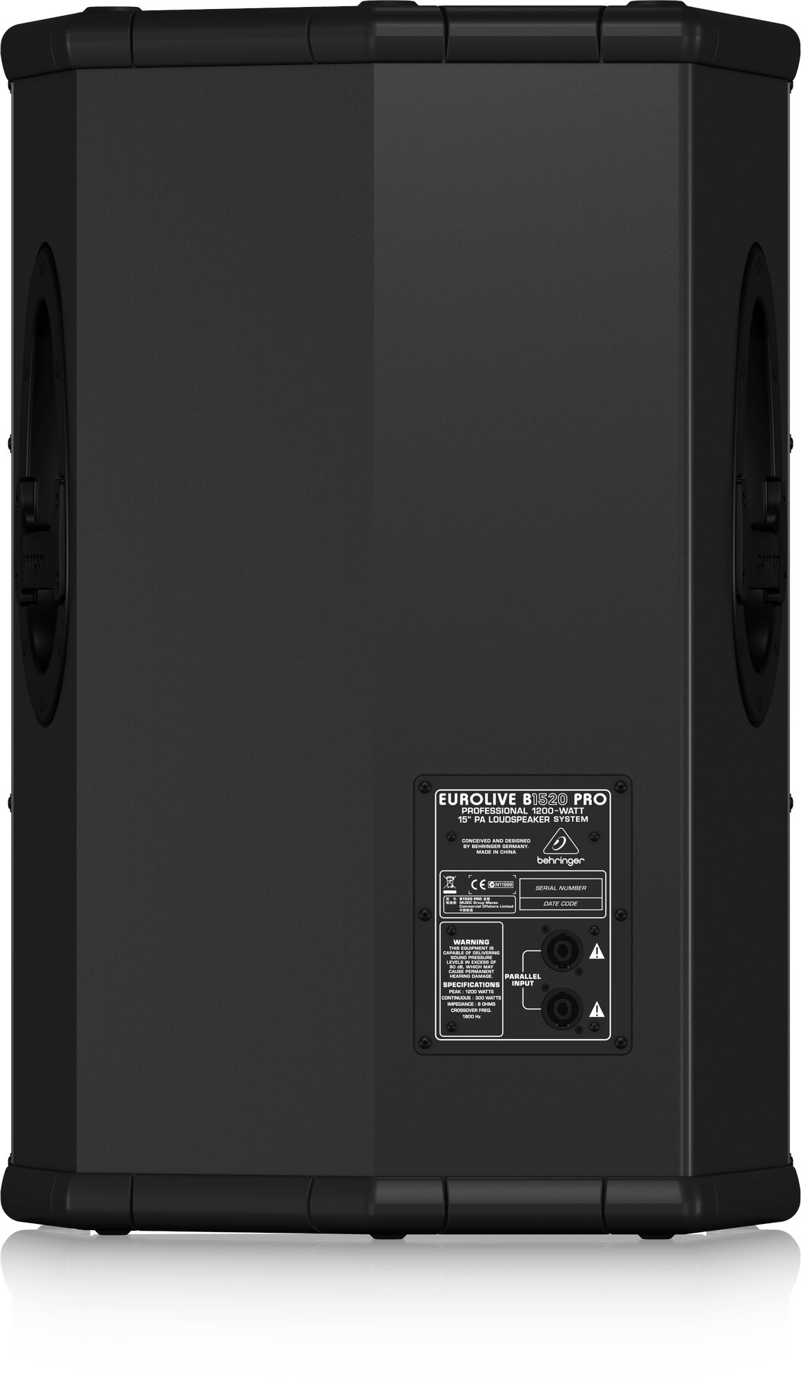 Behringer B1520 PRO Professional 1200W 15 PA Loudspeaker System - 451045-B1520-PRO_P0286_Rear_XL.jpg