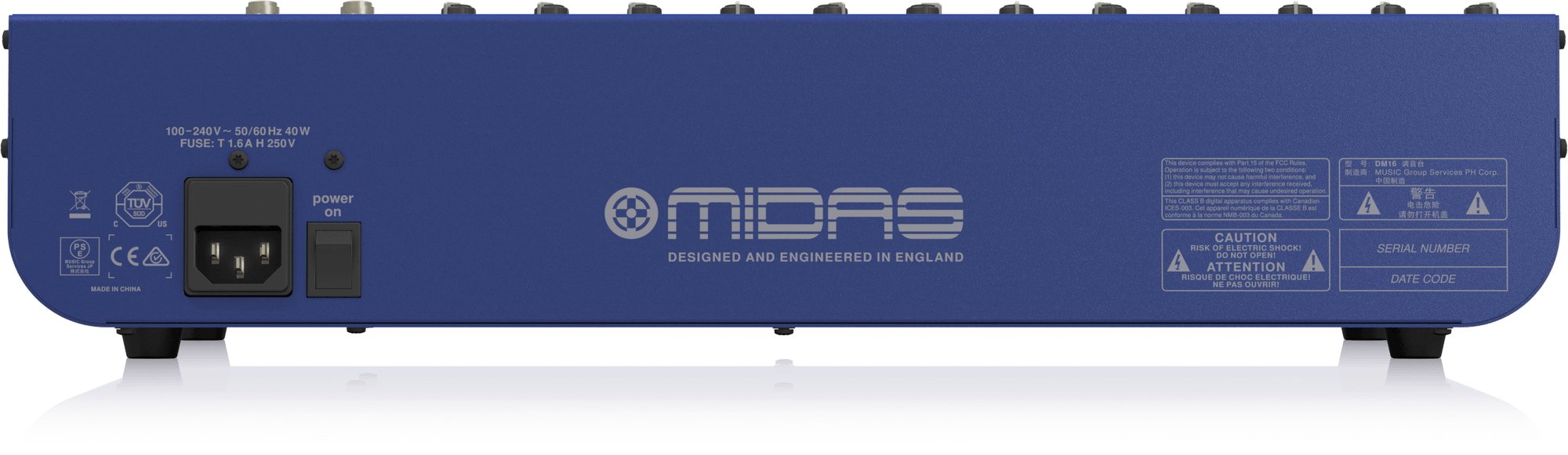 Midas DM16 16 Input Analog Live and Studio Mixer with Midas