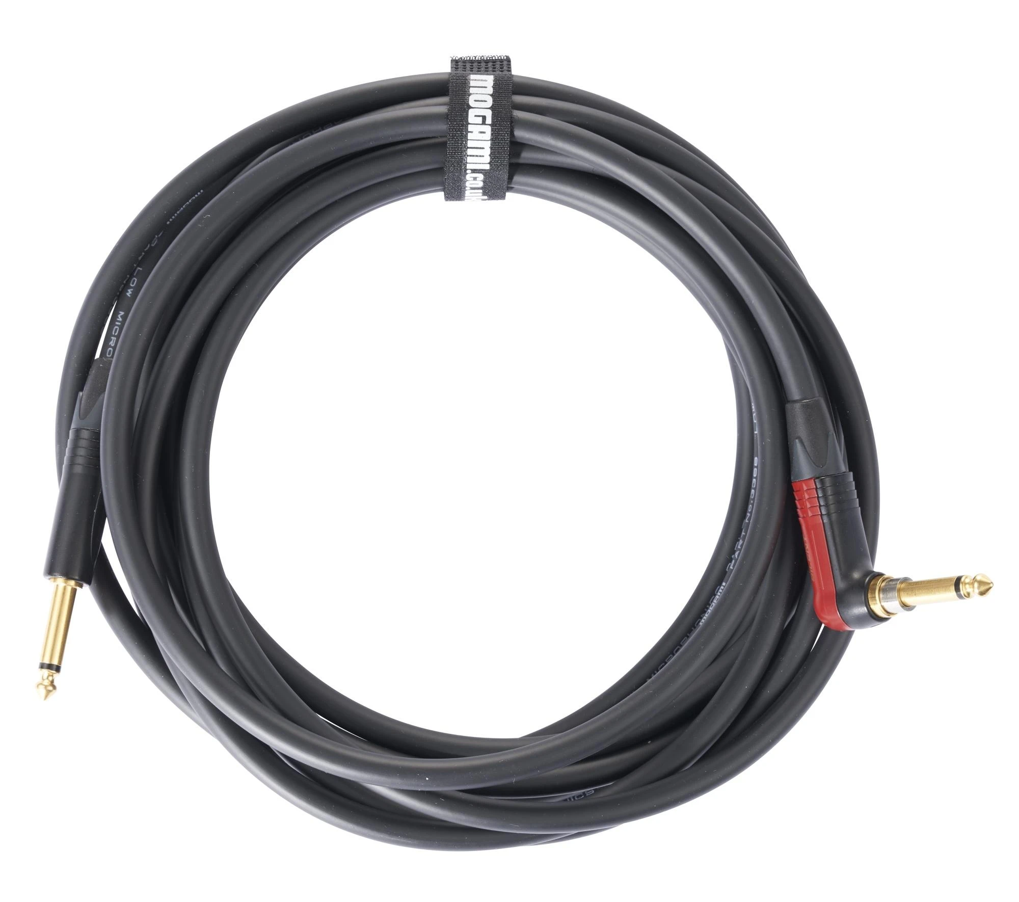 Mogami 3368 Ultimate Guitar 6m Lead Terminated with Black and Gold 1/4″ Jack and Right-Angled Neutrik silentPLUG - J2RS-33680-J2-6.jpg