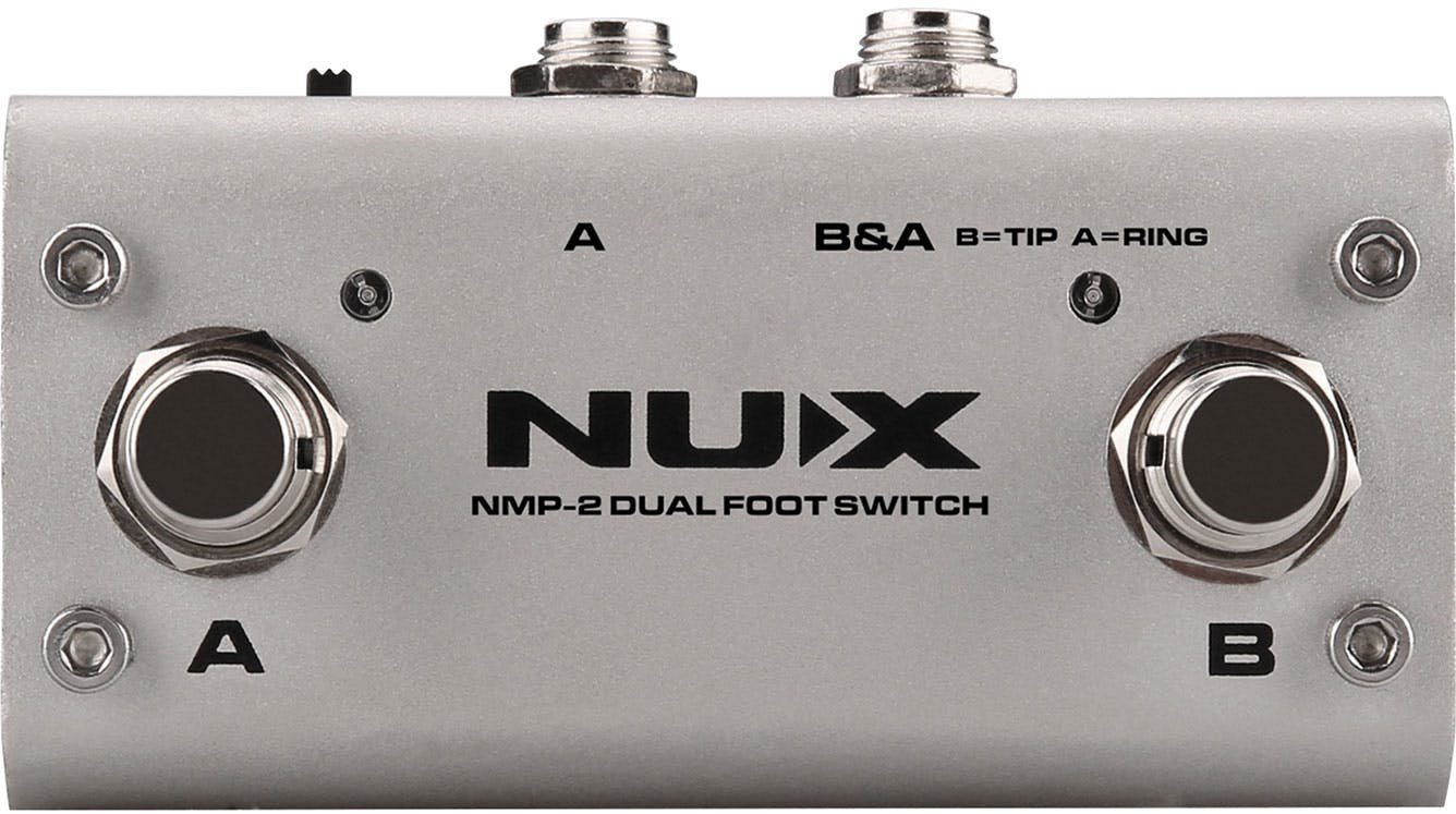 NUX NMP-2 Dual Foot Controller - NMP-2-Nux-NMP-2-Dual-Foot-Controller-Silver-Front.jpg